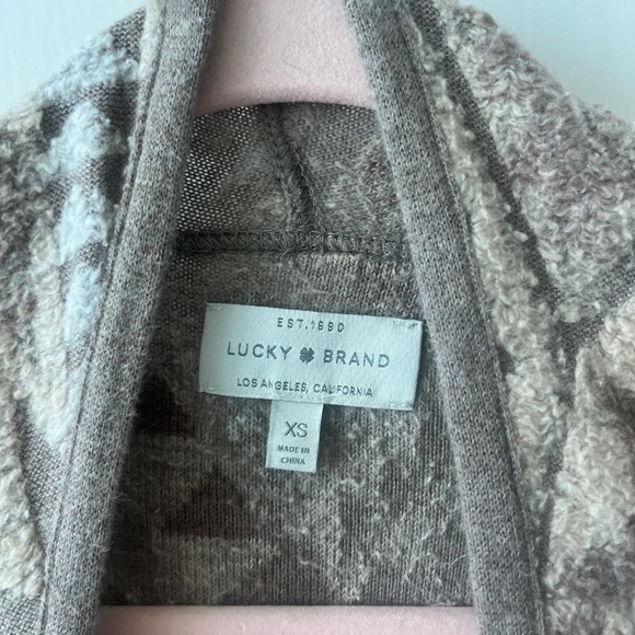 Lucky Brand Aztec Fringe Cardigan Sweater XS - Picture 2 of 7